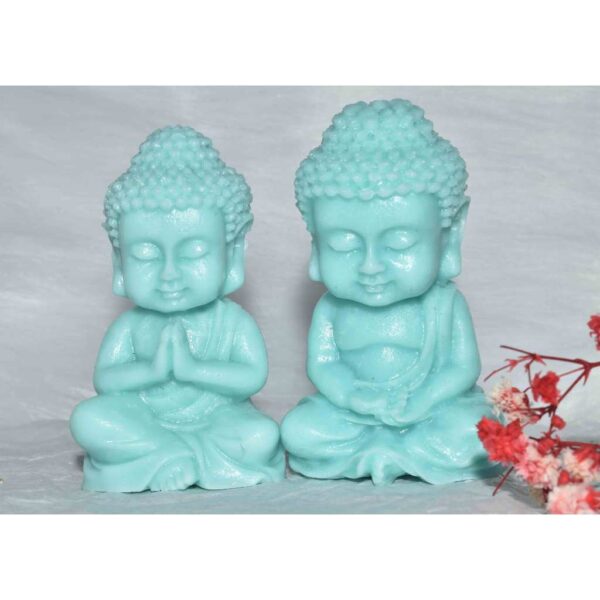 Bộ 2 tượng Phật sáp thơm, trang trí bàn thờ, nhà cửa (tượng Phật tỏa hương thơm)
