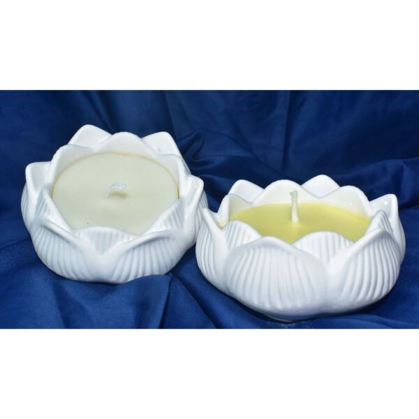 Nến thơm phòng handmade, cốc hoa sen không khói, an toàn, cúng bàn thờ Phật, trang trí bàn ông địa, bàn thiên