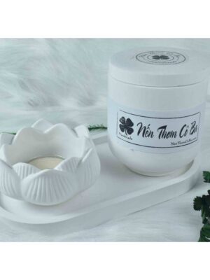 Hủ thạch cao có nắp đa dụng, dùng decor,  đựng trang sức, viết, dụng cụ trang điểm, tâm bông, bông tẩy trang...