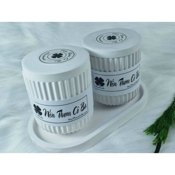 Hủ thạch cao có nắp đa dụng, dùng decor,  đựng trang sức, viết, dụng cụ trang điểm, tâm bông, bông tẩy trang...