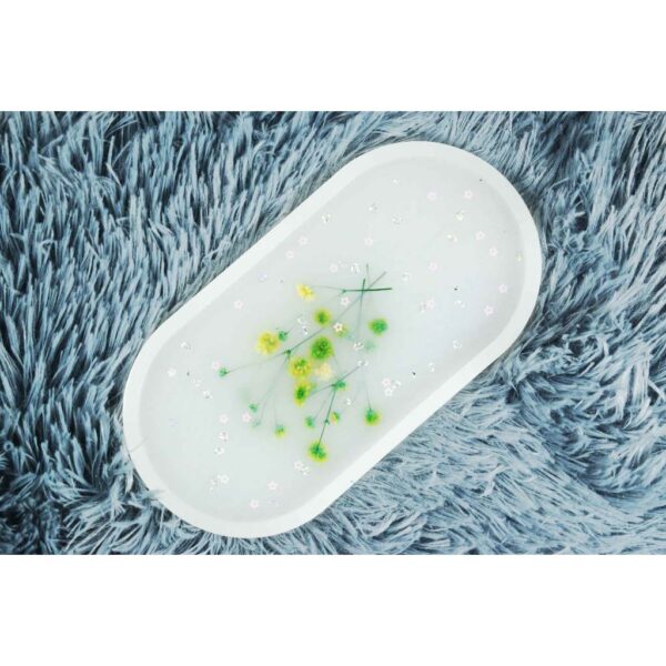 Khay oval chất liệu Resin đa dụng, decor, đựng nến, đựng trang sức, phụ kiện, nước hoa...