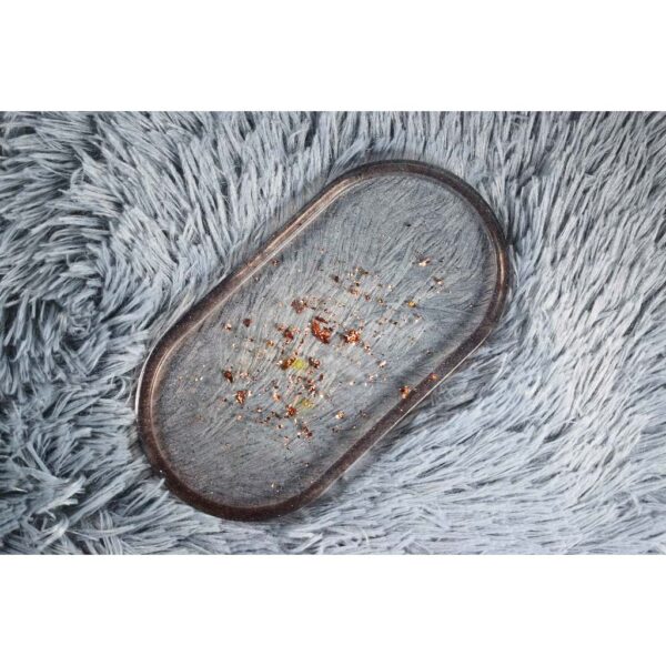Khay oval chất liệu Resin đa dụng, decor, đựng nến, đựng trang sức, phụ kiện, nước hoa...
