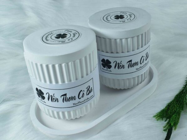 Hủ thạch cao có nắp đa dụng, dùng decor,  đựng trang sức, viết, dụng cụ trang điểm, tâm bông, bông tẩy trang...