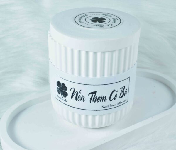 Hủ thạch cao có nắp đa dụng, dùng decor,  đựng trang sức, viết, dụng cụ trang điểm, tâm bông, bông tẩy trang...