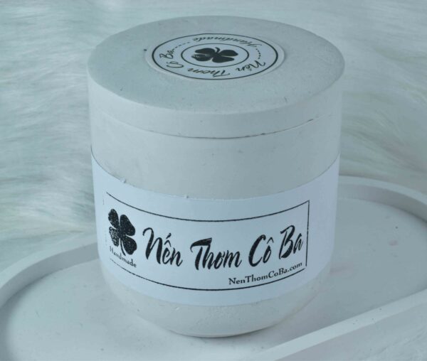 Hủ thạch cao có nắp đa dụng, dùng decor,  đựng trang sức, viết, dụng cụ trang điểm, tâm bông, bông tẩy trang...