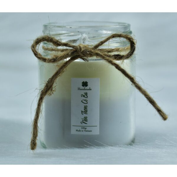 Nến thơm handmade, ly thủy tinh 100gr có nắp, không khói, giúp thư giản, đuổi muỗi, làm sạch không khí
