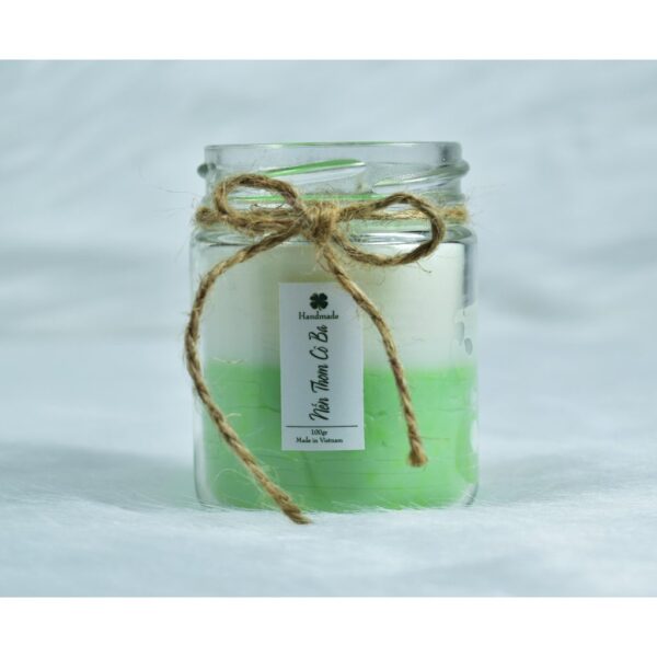 Nến thơm handmade, ly thủy tinh 100gr có nắp, không khói, giúp thư giản, đuổi muỗi, làm sạch không khí