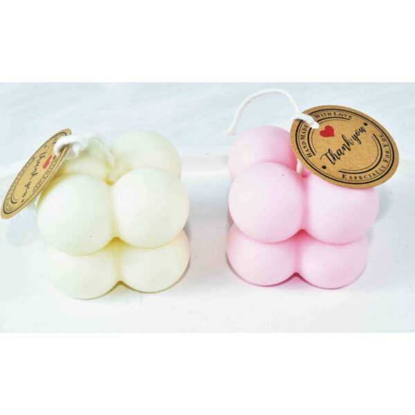 Nến thơm phòng handmade, hình khối rubik trái tim,  dùng trang trí, decor chụp ảnh, thư giãn (mùi ngẫn nhiên)