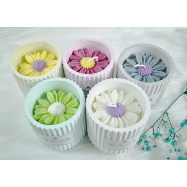 Nến thơm tinh dầu handmade, hủ thạch cao sọc 150g có nắp, không khói, decor, giúp thư giãn, quà tặng (nhiều mùi)