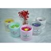 Nến thơm tinh dầu handmade, hủ thạch cao sọc 150g có nắp, không khói, decor, giúp thư giãn, quà tặng (nhiều mùi)