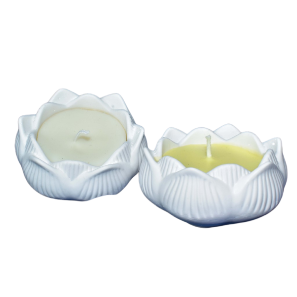 Nến thơm phòng handmade, cốc hoa sen không khói, an toàn, cúng bàn thờ Phật, trang trí bàn ông địa, bàn thiên