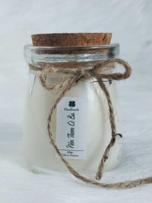 Nến thơm handmade, hủ thủy tinh nắp gỗ 100g, giúp thư giản, tạo không gian lãng mạn