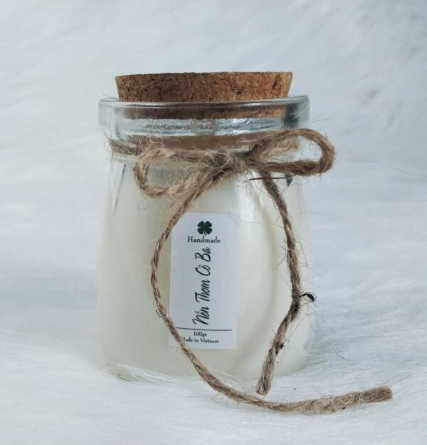 Nến thơm handmade, hủ thủy tinh nắp gỗ 100g, giúp thư giản, tạo không gian lãng mạn